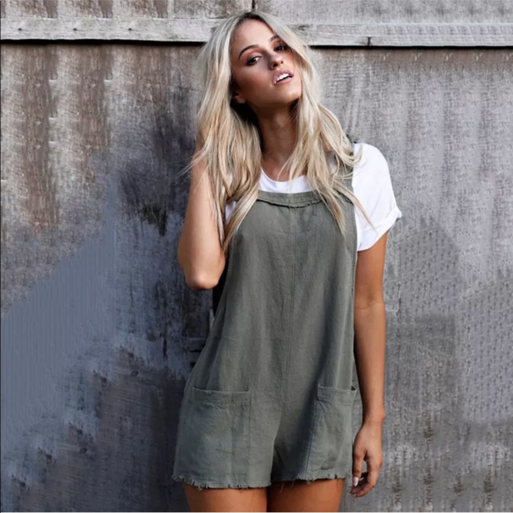🆕 Backless Cotton Overalls